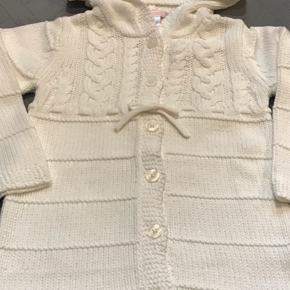 NWT Janie and Jack Long cable knit sweater Sz 4T - Picture 3 of 5